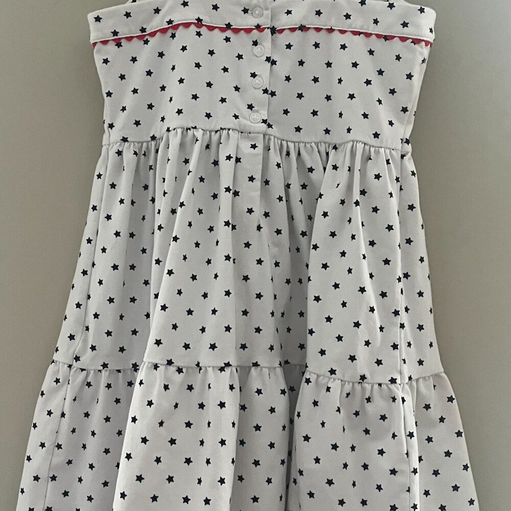 Janie and Jack Girls White Blue Stars Dress Sleeveless Size 10 New - Picture 4 of 5